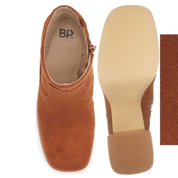 New BP Keyla Platform Bootie Camel Brown Tan Ankle Boots Size 7 - Picture 5 of 7